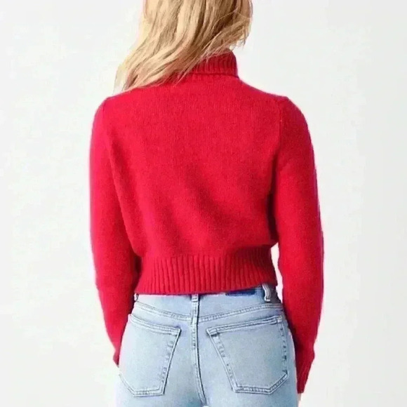 NEW RE/DONE 60s Slim Red Turtle Neck Sweater Large - Picture 2 of 9